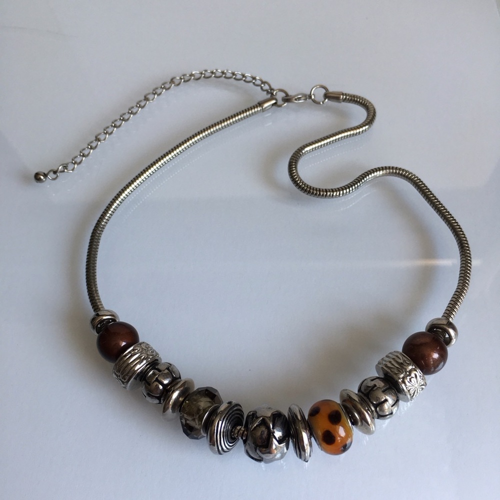 Boho Tribal Chunky Statement Beads Necklace